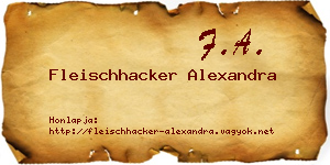 Fleischhacker Alexandra névjegykártya